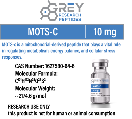 Buy MOTS-C 10mg Peptide Online | $80 Vial