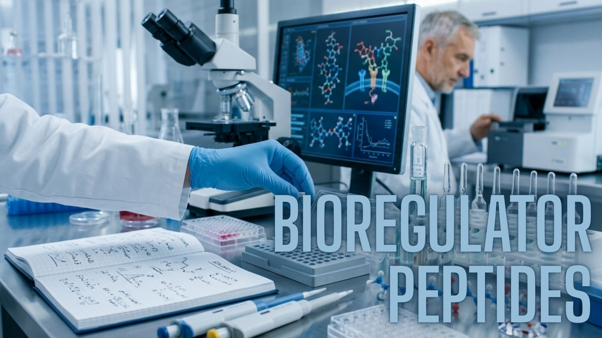 Bioregulator peptides scientific research illustration