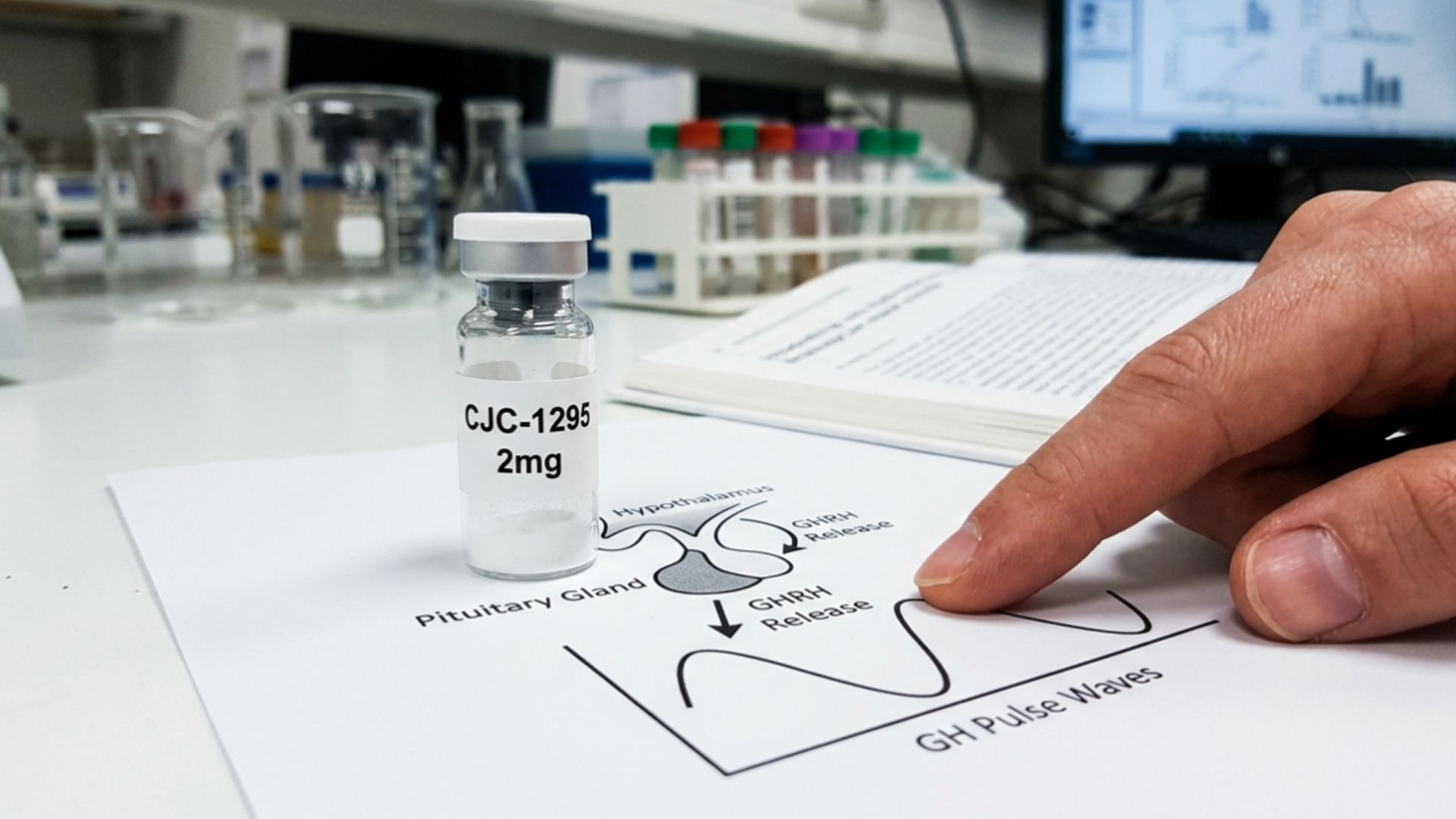 CJC-1295 peptide molecular structure illustration