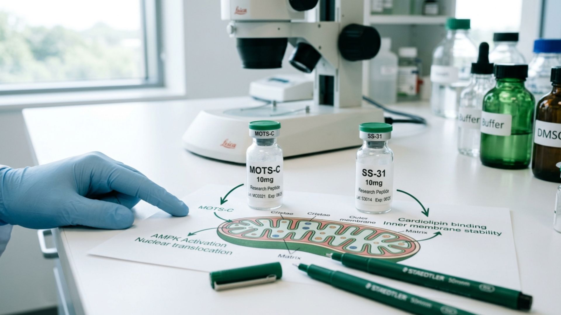 MOTS-C vs SS-31 peptide mitochondrial comparison
