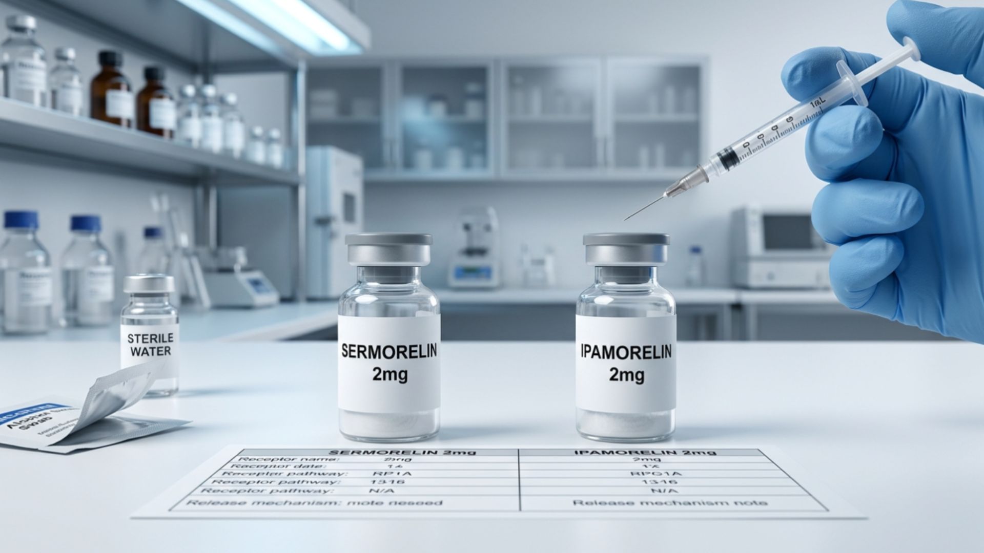 Sermorelin vs Ipamorelin peptide research comparison