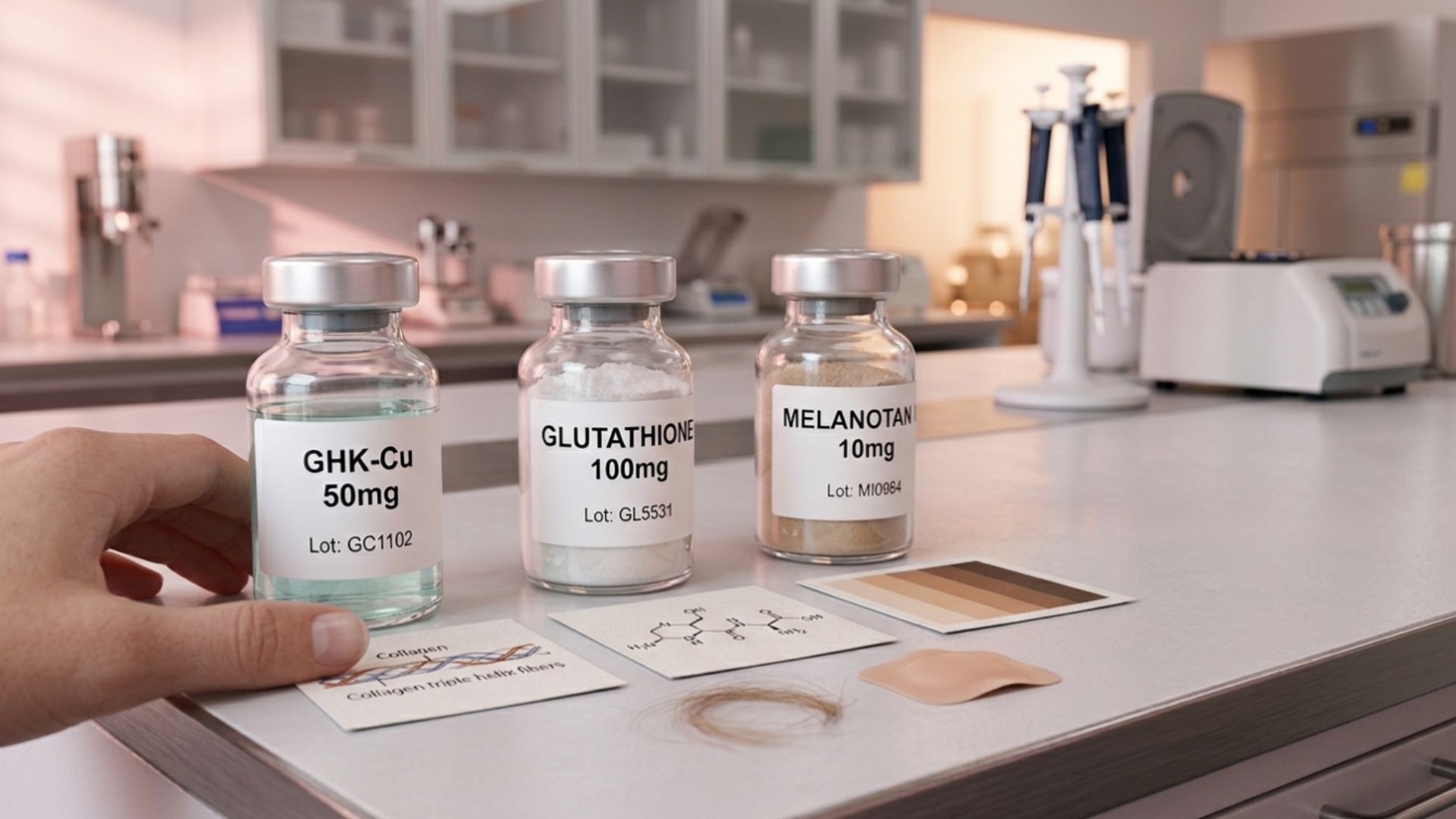 GHK-Cu peptide and glutathione benefits overview
